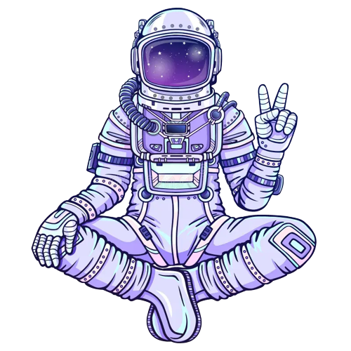 Personagem flutuando